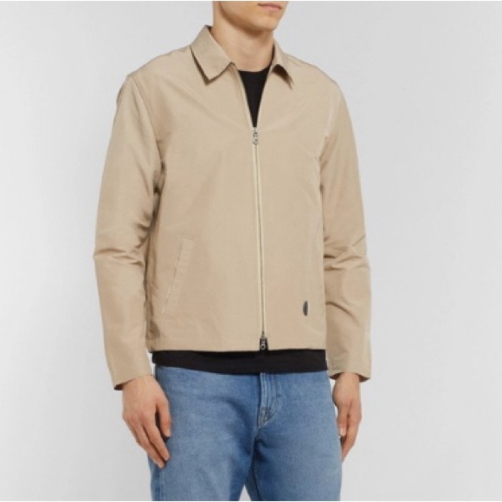 Folk Beige Zip-Front Lightweight Shirt Jacket style Gabbe size XL OR 4